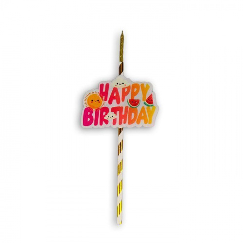 Топпер-свеча "Happy Birthday солнышко" с подсветкой Топпер-свеча "Happy Birthday солнышко" с подсветкой