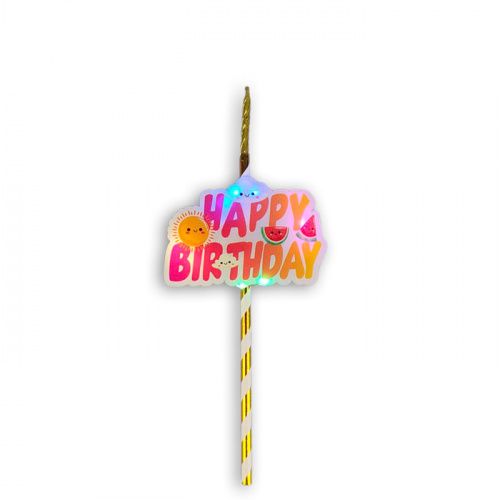 Топпер-свеча "Happy Birthday солнышко" с подсветкой фото 2 Топпер-свеча "Happy Birthday солнышко" с подсветкой фото 2